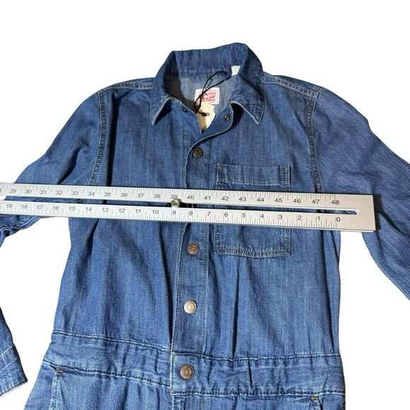 Levi's Women's‎ Long Sleeve Heritage Jumpsuit Playdate Blue Denim Size XS NWT - Picture 8 of 10